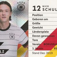 Nr. 12 " Nico Schulz " Rewe EM 2020 Glitzer