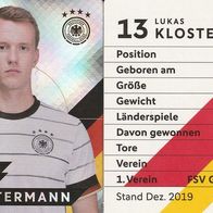 Nr. 13 " Lukas Klostermann " Rewe EM 2020 Glitzer