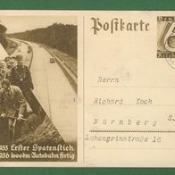 Deutsches Reich Ganzsache Postkarte 1936 P.263 gestempelt. Nürnberg, (49)
