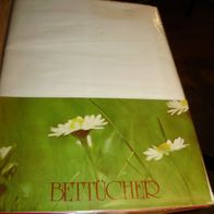 Bettücher 2x weiß 150 x250 Vintage 60- er Jahre