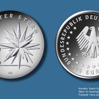 25-Euro-Sammlermünze „Hernhuter Stern“ Silber Münze 2022 unzirkuliert