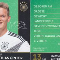 Nr. 13 " Matthias Ginter " Rewe EM 2018