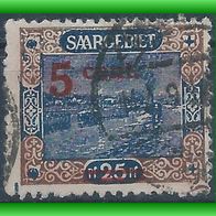 Saargebiet MiNr. 71 gestempelt (3392 b/ T)