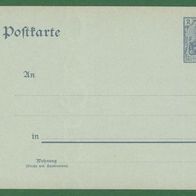 Deutsches Reich Ganzsache Postkarte ungelaufen mut Wasserzeichen S 5 (74)