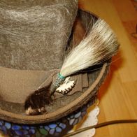 Trachten Vintage Filzhut Wollhut Hut Müller Erlangen braun Gamsbart