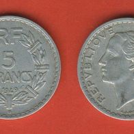 Frankreich 5 Francs 1949 B