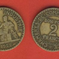 Frankreich 2 Francs 1922