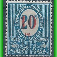 Oberschlesien MiNr. 11 b ungebraucht (3495 b/ T)