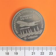 Glänzende evtl. nickelplattierte Medaille der IVA 1979 in Hamburg