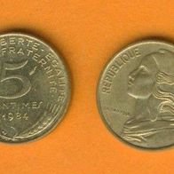 Frankreich 5 Centimes 1984