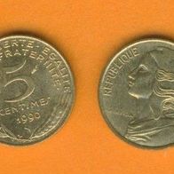 Frankreich 5 Centimes 1990