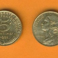 Frankreich 5 Centimes 1992