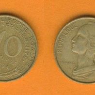 Frankreich 10 Centimes 1972
