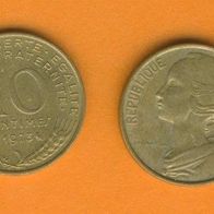 Frankreich 10 Centimes 1973