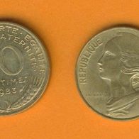 Frankreich 10 Centimes 1983