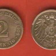 Kaiserreich 2 Pfennige 1906 D (2)