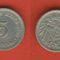 Kaiserreich 5 Pfennige 1900 A