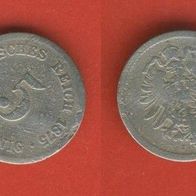 Kaiserreich 5 Pfennige 1875 J