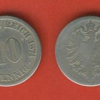 Kaiserreich 10 Pfennige 1874 A