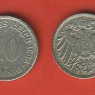 Kaiserreich 10 Pfennig 1906 F