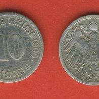 Kaiserreich 10 Pfennig 1900 E