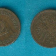 Kaiserreich 2 Pfennig 1874 C
