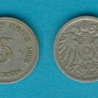 Kaiserreich 5 Pfennig 1908 A. (2)