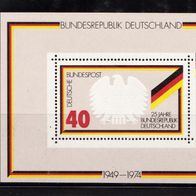 Bn116 - Bundesrepublik - Mi. Nr.807=Block 10- 25 J. Bundesrepublik Deutschl. * * <