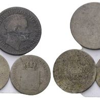 Altdeutschland Silber 5 Kleinmünzen Hannover u. Preussen Silbergrpschen s. Scan