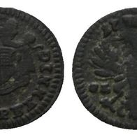 Altdeutschland Kleinmünze 1 guter Pfennig 1714, sehr schöne Erhaltung s. Scan