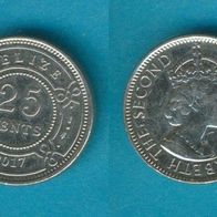 Belize 25 Cents 2017