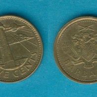 Barbados 5 Cents 2012