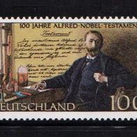 Bn172 - Bundesrepublik - Mi. Nr.1828 Alfred-Nobel-Testament * * <