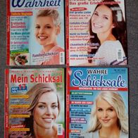4 Zeitschriften: Meine Wahrheit, M Geheimnis, Wahre Schicksale + 1
