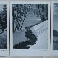 3 Stück - Postkarte - Zillertal / sw / Fotografie / Natur / ungebraucht
