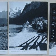 3 Stück - Postkarte - Österreich / sw / Gosausee / Dachstein / ungebraucht