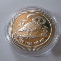 Eule von Athen 2019, 1 oz 999 Silber, 2 Dollars, gekapselt