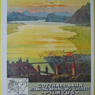 Postkarte - Schweiz / Zentralschweizer Bahnen / Plakat / 1912 - ungebraucht