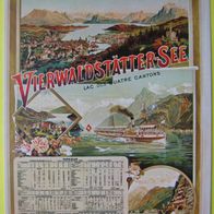 Postkarte - Schweiz / Vierwaldstätter See / Dampfschiff / 1896 - ungebraucht