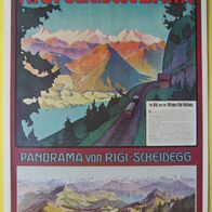 Postkarte - Schweiz / Rigi Scheidegg Bahn / Plakat / 1890 - ungebraucht