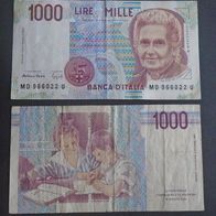 Banknote Italien: 1000 Lire 1990