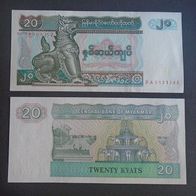 Banknote Myanmar: 20 Kyat 1994 - Bankfrisch