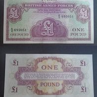 Banknote Großbritanien: 1 Pound - British Armed Forces - Bankfrisch