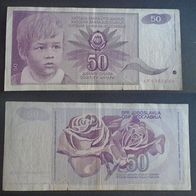 Banknote Jugoslawien: 50 Dinar 1990