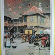 AK - Ölgemälde von P. F. Messerschmitt: Postkutsche, Bamberg, 1850 - Postkarte