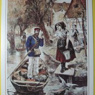 AK - Briefträger im Spreewald - Holzstich nach Zehme, 1897 - Postkarte