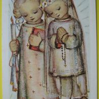 B. Hummel - Segen zur heiligen Kommunion - Postkarte / alt / ungebraucht
