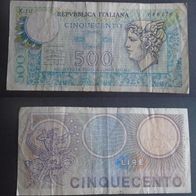 Banknote Italien: 500 Lire 1972