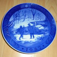 Wandteller Weihnachten 1987 Royal Copenhagen *