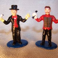 2 handbemalte Kunststoff-Figuren - " Manege Frei "